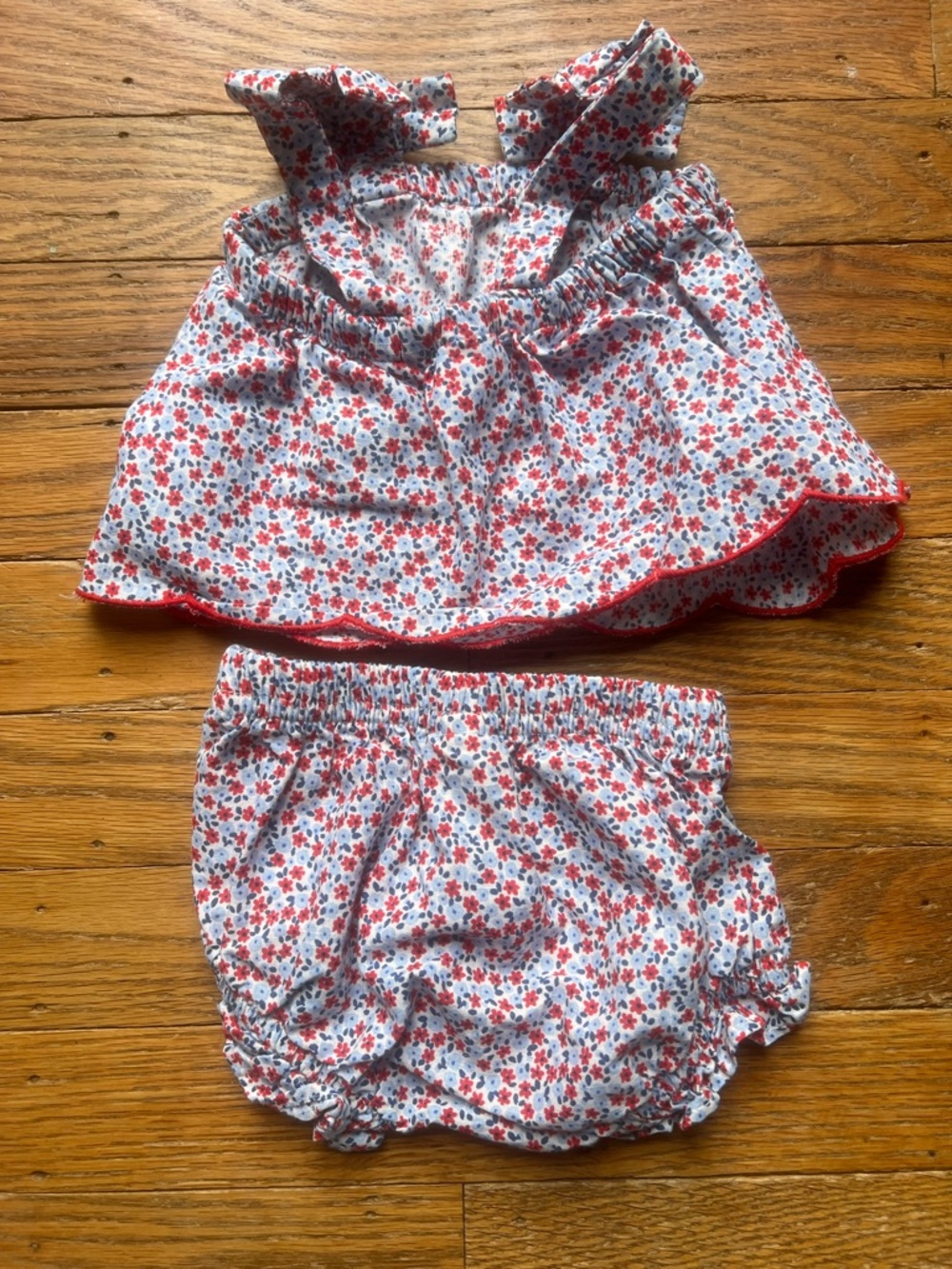 Baby Girl Cat & Jack Patriotic American summer newborn bundle outfit 3 sets - Picture 6 of 10